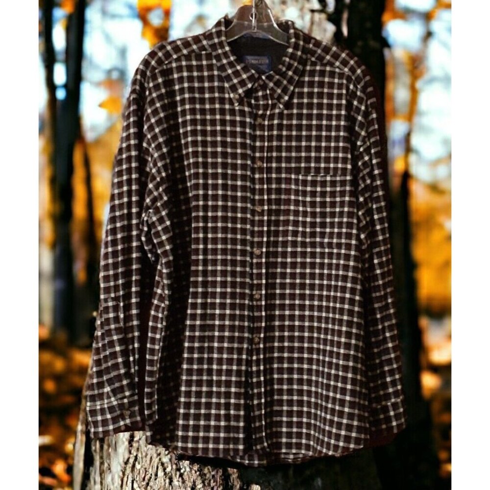 Mens Shirt Pendleton 100% Pure Virgin Wool Plaid Collared Button-Up  L USA Made